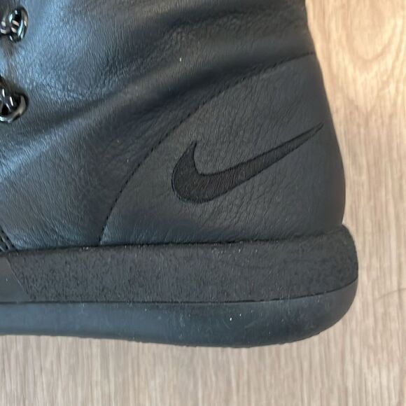 Nike Womens Roshe Two Hi Flyknit Slouch Leather Boots Size 10, Black Gray 861708 - Picture 8 of 15